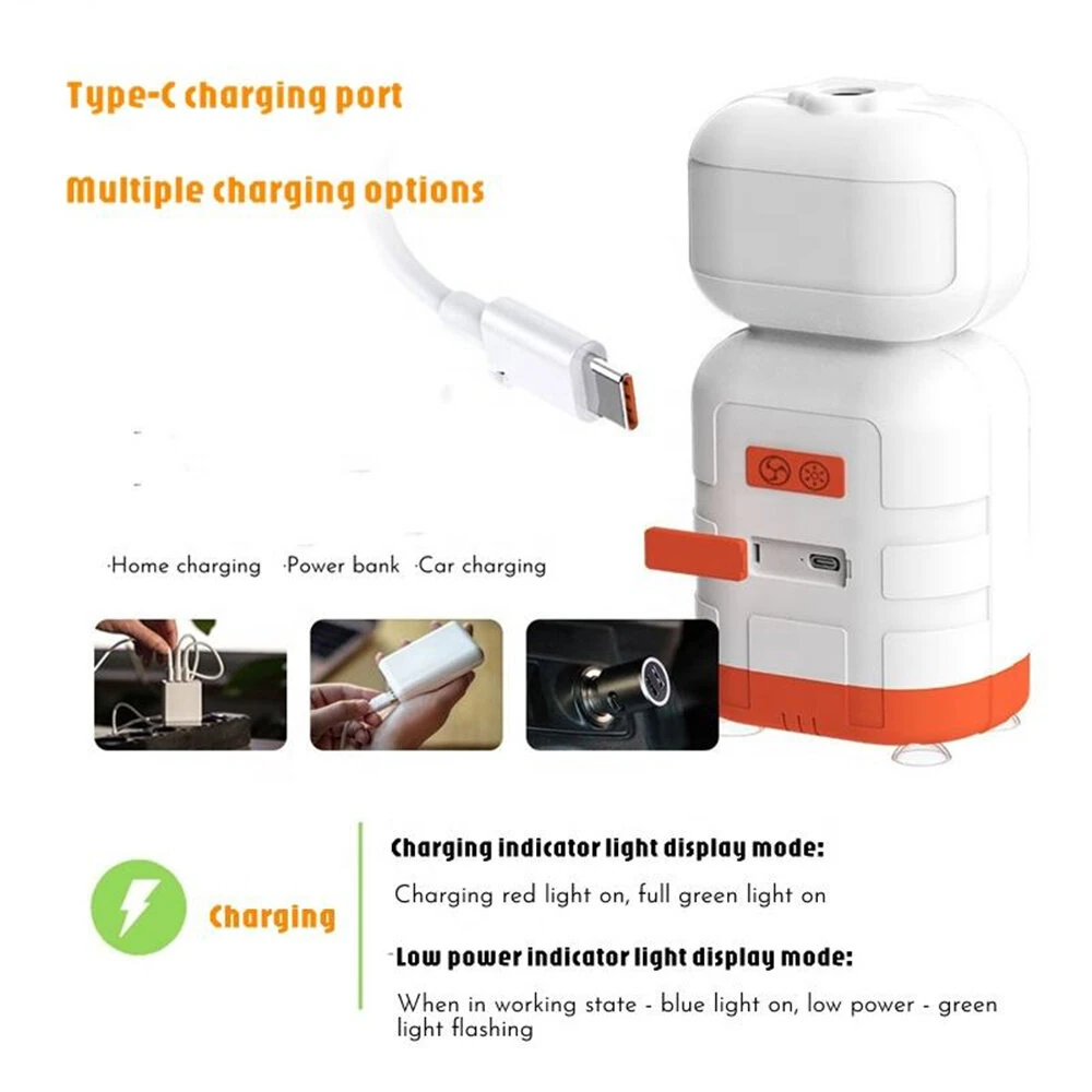 (image for) IPRee Outdoor Shower Pump Dormitory Camping Portable 2-in-1 Electric Shower Emergency Lighting Portable Camping Shower