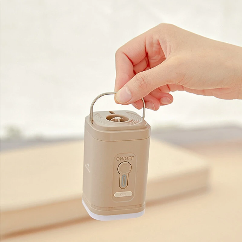 (image for) Mini Electric Air Pump with Lights Wireless Air Compressor Inflator/Deflator Pumps for Indoor/Outdoor Camping Equipment